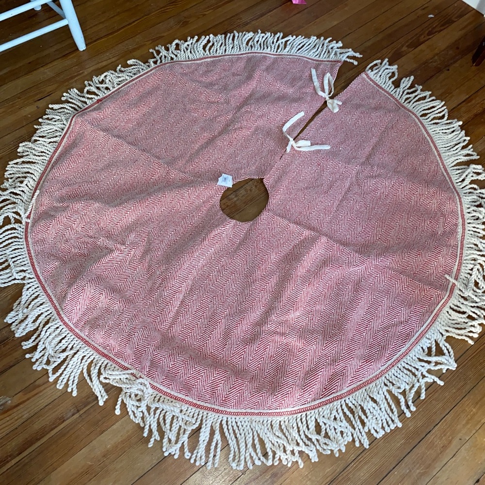 New Farmhouse chic Christmas tree skirt boho bohemian country decor country